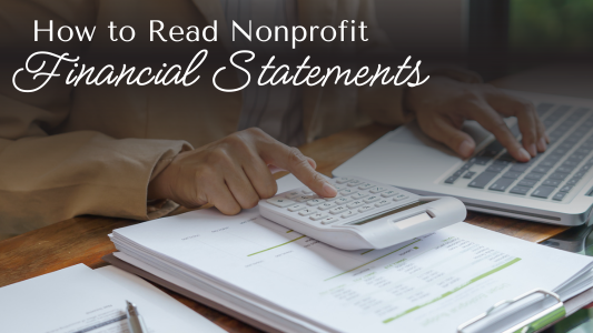 Nonprofit leader reviewing financial statements to gain clarity and confidence.